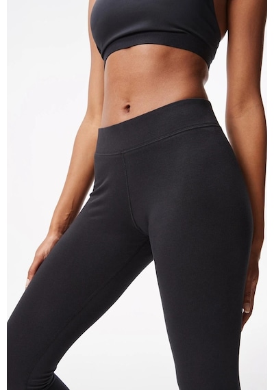 Nike Sportswear Essentials Mid Rise 7/8 Leggings Black Pamuklu Kadın Spor Tayt Siyah