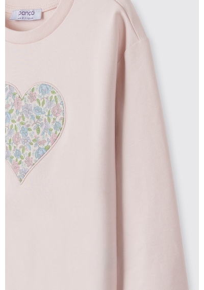Made With Liberty Fabric Liberty Kumaş Kız Çocuk Sweatshirt Pembe