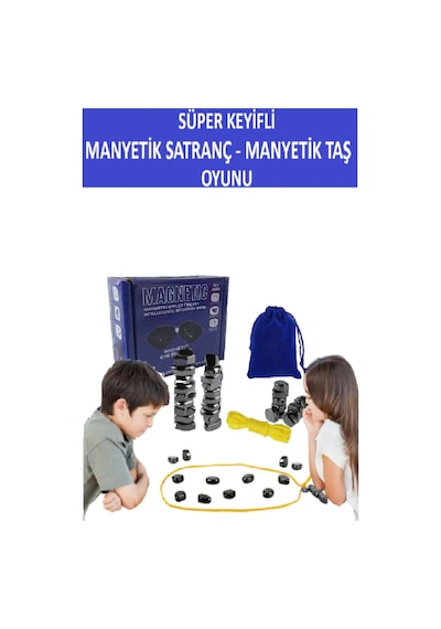 Süper Keyifli Manyetik Oyuncaklar Satranç-20 Taşlı Manyetik Oyuncaklar Güçlü Taş Oyunu- Harika Vakit Geçirmek Için Hediye