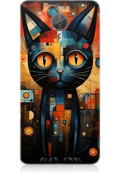 General Mobile Gm 5 Plus Uyumlu Kara Kedi Desenli Silikon Kılıf