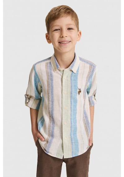 U.S. Polo Assn. Erkek Çocuk Çağla Gömlek Desenli 50324313-vr016 Cagla