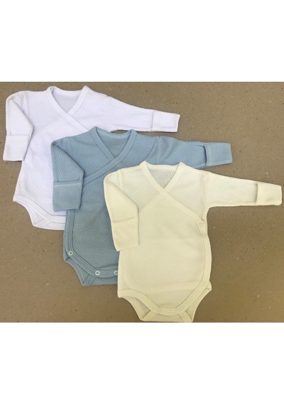 Özdemirli Bebe Özdemirlitekstil Bebelino Çıtçıtlı Badi Kruvaze (3 Lü Paket) (456568028) Çok Renkli
