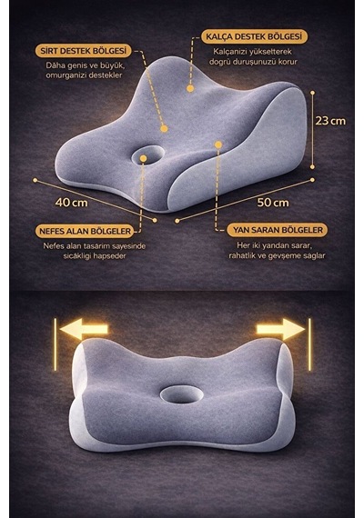 Yalnızlar Yastığı Premium Ergonomik Yakınlık Destek Yastığı, Çok Amaçlı Ortopedik Konfor Yastığı Gri