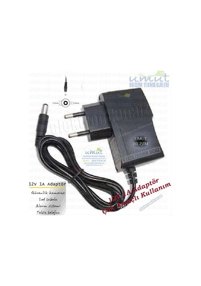 12V 1A 12 Volt 1 Amper Mini Hd Ve Scart Uydu Cihaz Alıcı Adaptörü (371045896)