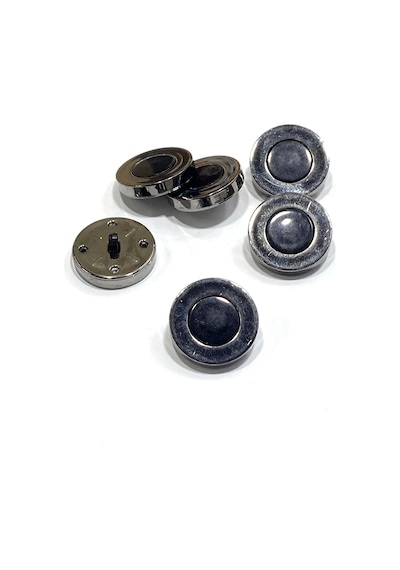 İtalyan Antrasit Çerçeveli / Kaban Ve Trençkot Düğmesi / 6'lı Set / 2,8 Cm / Ita23
