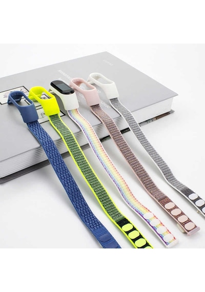Xiaomi Mi Band 3 / 4 Krd-13 Hasır Örme Kordon Kayış
