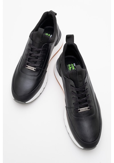 Marcomen Erkek Kalın Taban Bağcıklı Sneaker Gerçek Deri Mc 21323 Siyah Siyah