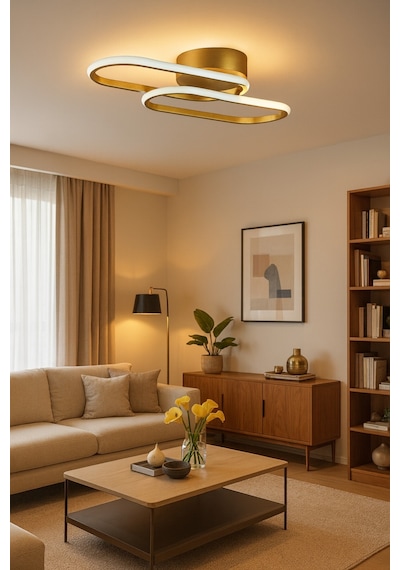 Zzez Eskitme Renk Modern Tasarım Beyaz Ledli Cafe - Mutfak - Salon 2 Li Led Avize Eskitme