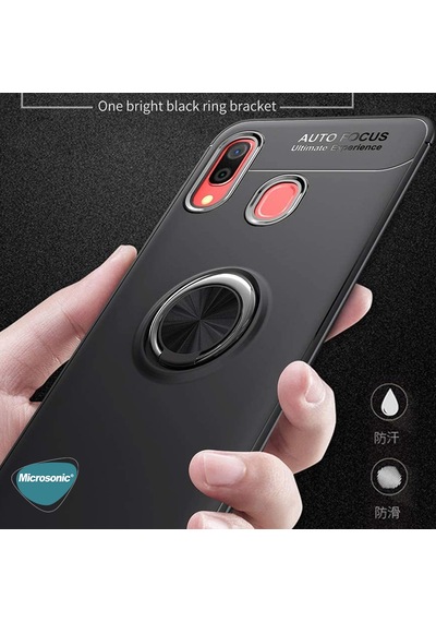 Microsonic Samsung Galaxy Uyumlu A10s Kılıf Kickstand Ring Holder