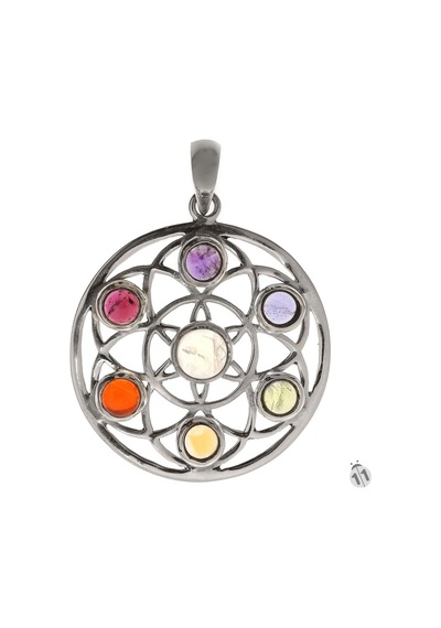 Flower Of Life Gumus Kolye Ucu