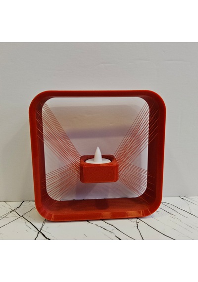 Masa Lambası 3 D Baskı - Kırmızı-