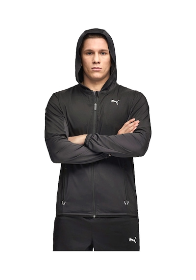 Puma Puma Flex Fabric Mix Jacket Erkek Siyah Koşu Ceketi 28605 Siyah