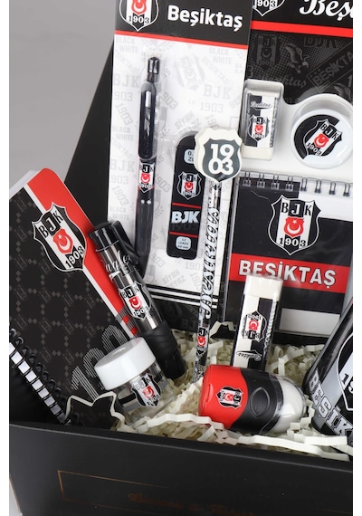 Dekomus İle Lisanslı Beşiktaş Özel Kutulu 19 Parça Premıum Kırtasite Seti Altın