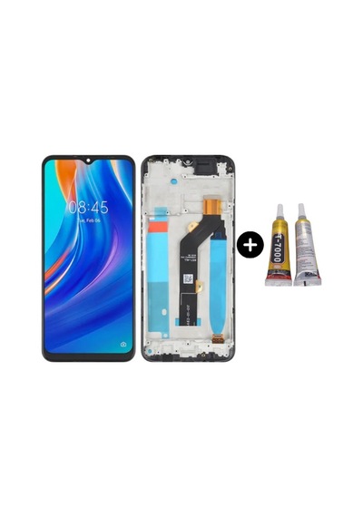 Tecno Spark 7t Uyumlu Çıtalı Servis Lcd Ekran Dokunmatik + B7000