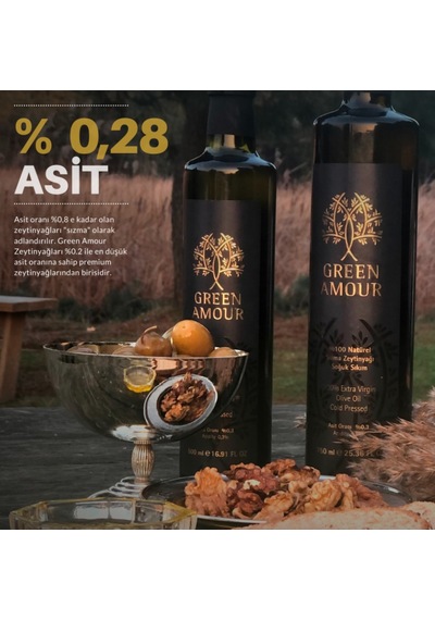 Green Amour Erken Hasat Soğuk Sıkım Natürel Sızma Zeytinyağı 500 ML