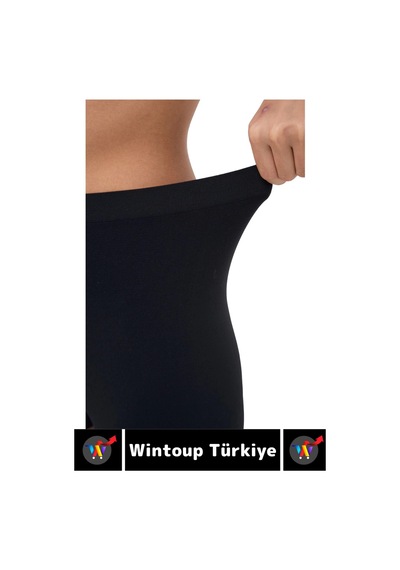 Özel Üretim İz Göstermez Yüksek Bel Toparlayıcı Dikişsiz Boxer Şort Korse Siyah