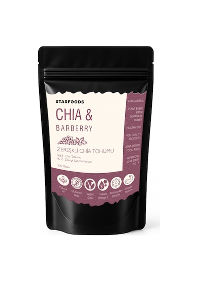 3 Paket Chia Tohumu & Zereşk Üzümü Barberin Zerişli Chia Tohumu Chia Seeds & Zereshk Barberine Diğer