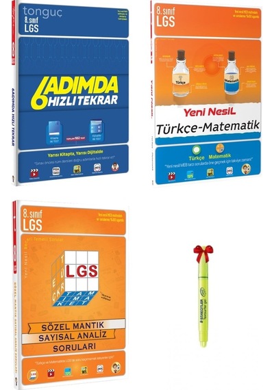 Lgs 8.Sınıf 6 Adımda Hızlı Tekrar Yeni Türkçe Mat Sözel Sayısal