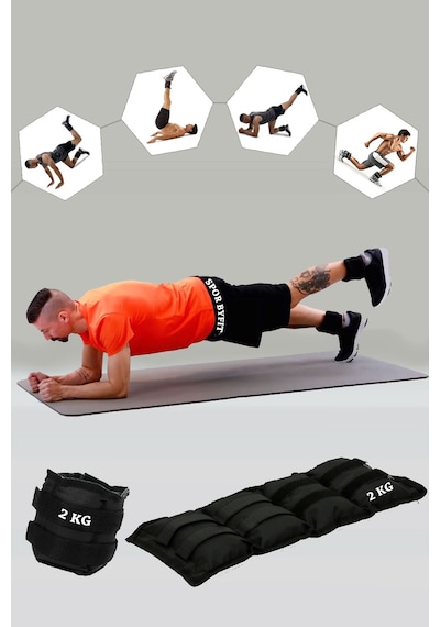 2 Kg Siyah Deluxe Comfort El Ayak Ağırlığı Siyah