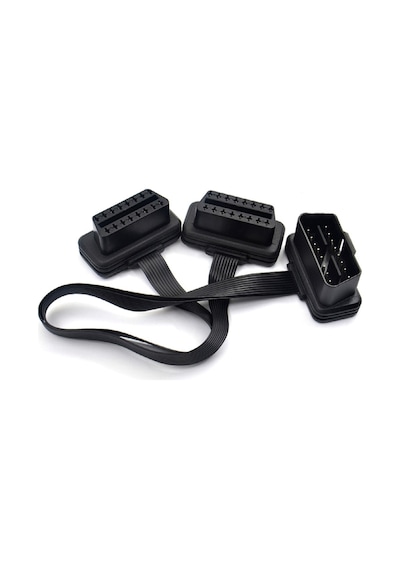 Summer Love 16 Pin Obd 2 Uzatıcı Elm327 Erkekten Çift Dişi Y Ayırıcı Dirsek Obdıı Uzatma Konnektör Kablosu 0,3 M