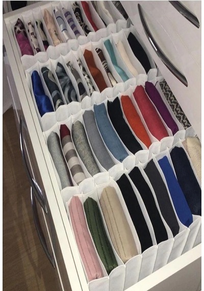 L Boy Beyaz Çekmece Içi Düzenleyicisi Organizer 8 Gözlü