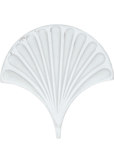 Armada Çini 17x17 Cm Beyaz İstiridye Balık Pulu Desen Çini