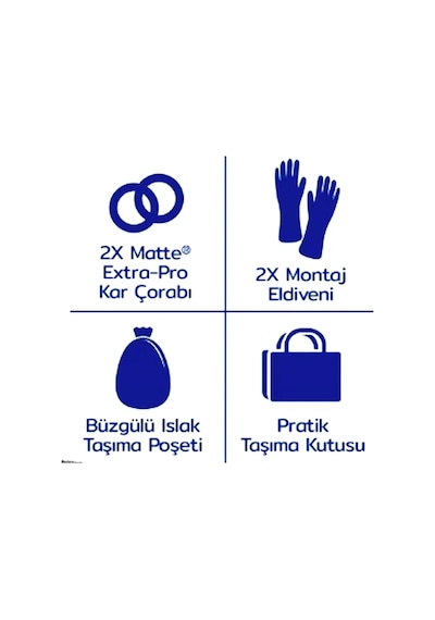 255/50/17 X Large Size 70 Matte Oto Kar Çorabı Gri Extra Pro 2555017