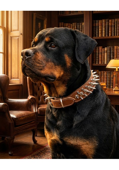 Deri Köpek Koruma Tasması Kahve