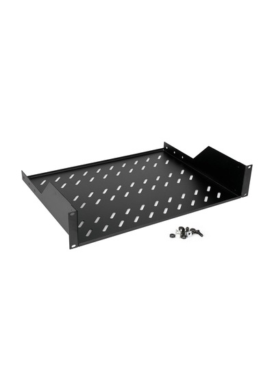 Lande 2u Sabit Raf 19'' Rack Uyumlu 350 Mm Derinlik 15 Kg Taşıma Kapasitesi Siyah Ral 9005