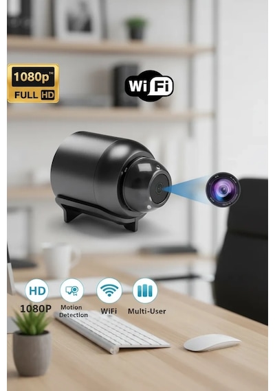 1080p Hd Wifi Mini Kamera 120 Geniş Açı Gece Görüşü Manyetik 360 Döner Tf Kart Destekli