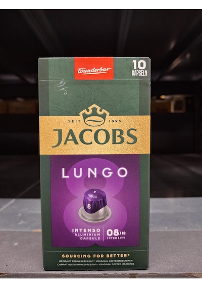 Jacobs Lungo 8 Intenso Nespresso Uyumlu Kapsül Kahve 10 Kapsül X 5 Adet Kapsül Kahve