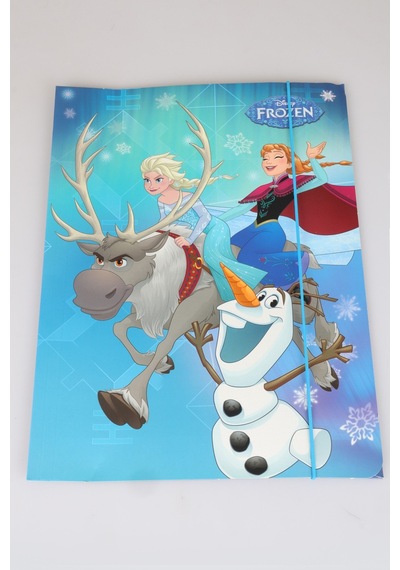 X Dekomus Lisanslı Frozen Elsa Tekli Lastikli Resim Dosyası "dekomus Cep Defteri Hediyeli" Altın
