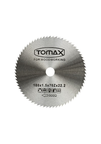 Tomax Ağaç Daire Testeresi Elmassız 115x1,2 Diş 80z