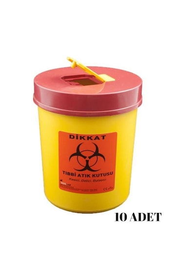 TIBBİ ATIK KOVASI 1.3LT - 10 ADET