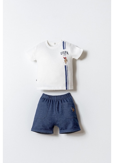 U.s. Polo Assn. Erkek Bebek Beyaz Şort Takım 5274-49989 Beyaz