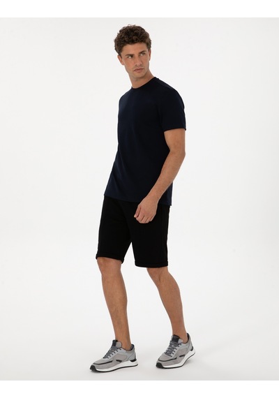Pierre Cardin Siyah Regular Fit Örme Şort 50310567-vr046