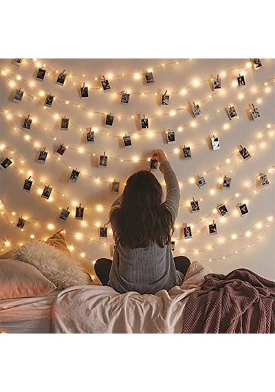 Peri Led Işık 3 Metre (sarı) Pilli + 15 Adet Küçük  Mandal