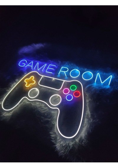 Game Rooom Gamer Playstation Neon Led Tabela 80x50cm
