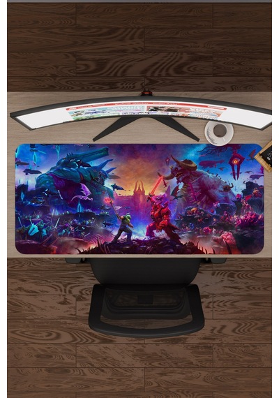 Doom Kaymaz Dikişli Kauçuk Oyuncu Mousepad V3 - 90x40 Xxl Gaming Mouse Pad Fare Altlığı