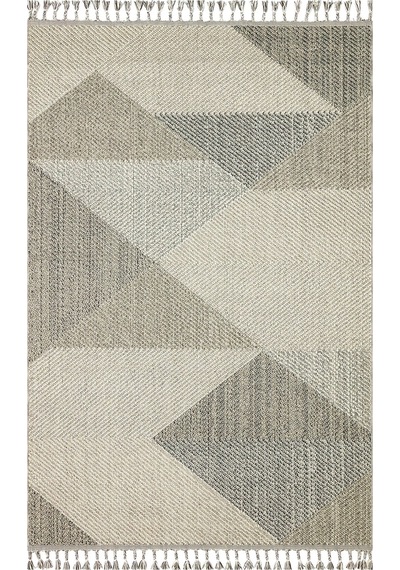 Soho Sh 08 Grey Multy Hav Vermeyen Özel Ipler Ile Üretilen Etnik Örgü Desenlere Sahip Makine Halısı