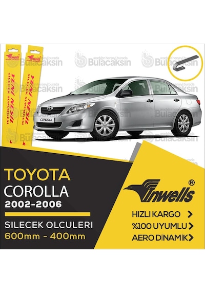 Toyota Corolla Uyumlu Sedan Muz Silecek Takımı 2002-2006 İnwells