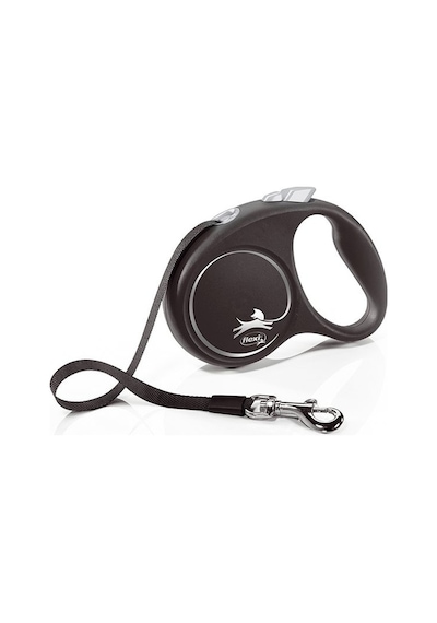 Flexi Black Design Şerit Otomatik Köpek Gezdirme Tasması 5MT Sma Siyah