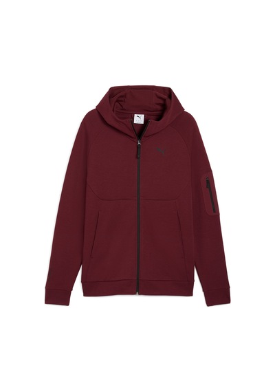 Puma Tech Full-zip Hoodie Erkek Bordo Günlük Stil Sweatshirt 68804596 1691051 Bordo