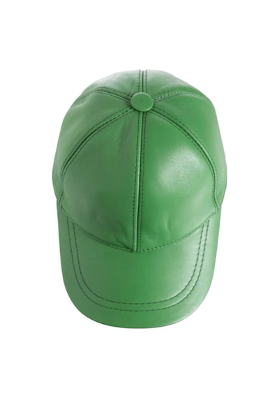 Unisex %100 Deri Arkadan Ayarlanabilir Baseball Kep Şapka Yeşil
