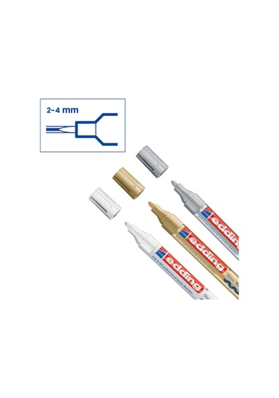 Edding Boya Dekor. Markörü 3Lü Kutu Metalik 2-4 MM Keçe Uç