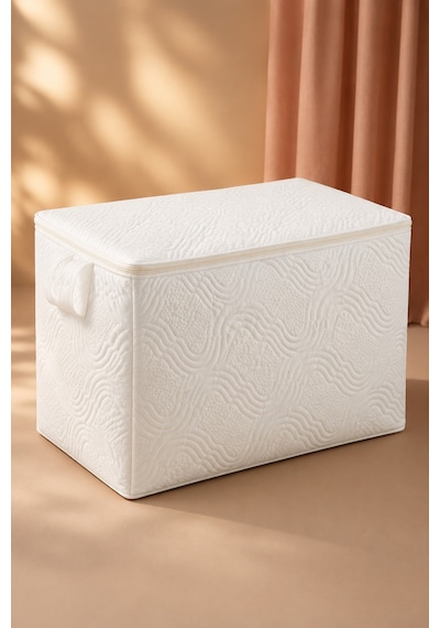 Dayanıklı Taşınabilir Kulplu Fermuarlı 75 Kg Taşıma Kapasiteli 35x50x50 Ebat Küçük Boy Kazak Hurcu Baza Altı Örme Hurç Beyaz Dayanıklı Taşınabilir Kulplu Fermuarlı 75 Kg Taşıma Kapasiteli 35x50x50 Ebat Küçük Boy Kazak Hurcu Baza Altı Örme Hurç Beyaz