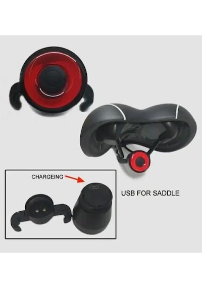 Forte Gt Usb Şarjlı Akıllı Bisiklet Arka Işık Xbyc 6041 Siyah