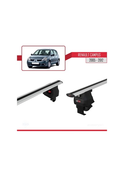 Renault Clio Storia/campus 2005-2012 Arası İle Uyumlu Ace-4 Ara Atkı Tavan Barı Gri