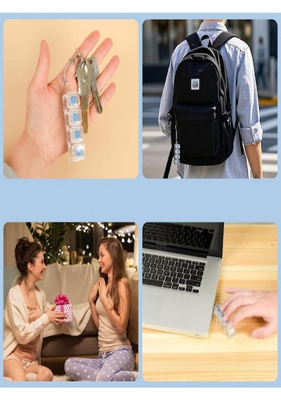 Işıklı Klavye-click Sesli Stres Giderici Anahtarlık Çok Renkli