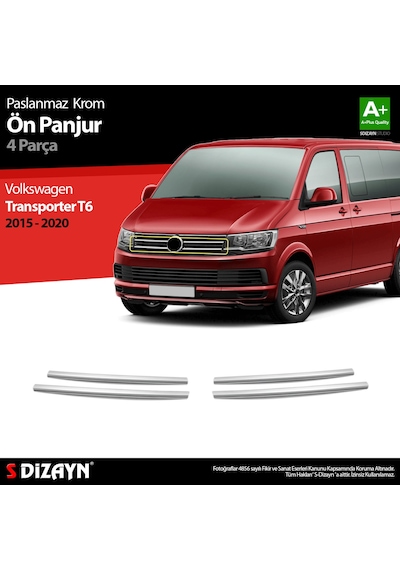 S-Dizayn Vw T6 Transporter Krom Ön Panjur 4 Prç. 2015-2020